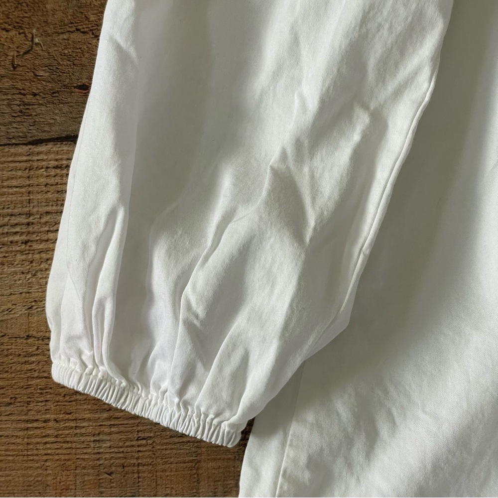 Embroidered Off the Shoulder Top by The Impeccable Pig White Pink Green SMALL - Picture 3 of 10